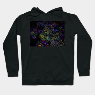 Black Panther Art - Flower Bouquet with Glowing Edges 20 Hoodie